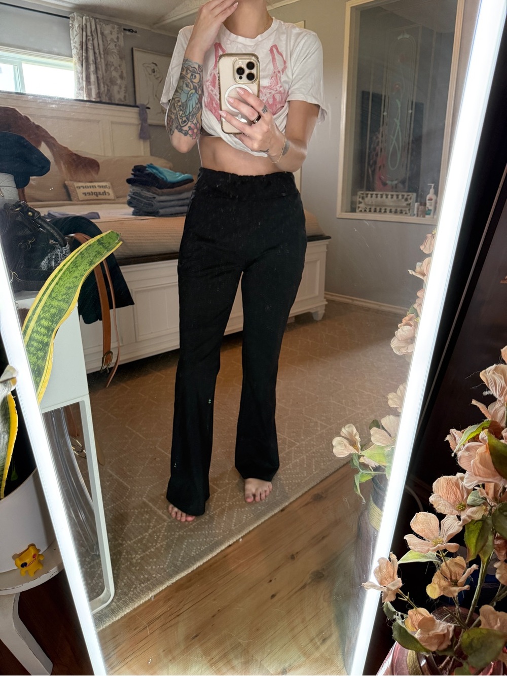 HALARA Black High-Rise Straight Leg Trousers - Classic Black